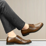 HAUTTON New Premium Formal Leather Derby Shoes EXTRA ELASTIC for Men