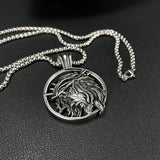 Prak Kinyued Premium Top Quality 316 Stainless Steel Silver Chain with Pendant for Men**