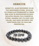 Prak Kinyued Hematite Stone Unisex Bracelet – Timeless Strength, Modern Spirit