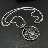Prak Kinyued Premium Top Quality 316 Stainless Steel Silver Chain with Pendant for Men**