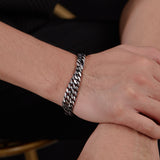Prak Kinyued Premium Top Quality 316 Stainless Steel Silver Bracelet for Men **