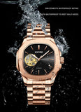 Prak Kinyued Automatic Wrist Watch – Golden Stainless Steel Chain Strap