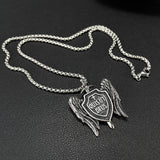 Prak Kinyued Premium Top Quality 316 Stainless Steel SILVER Chain with Pendant for Men**