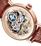 Prak Kinyued Automatic Wrist Watch – Brown Leather Strap