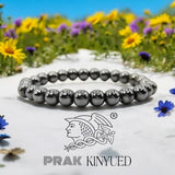 Prak Kinyued Hematite Stone Unisex Bracelet – Timeless Strength, Modern Spirit