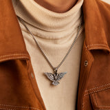 Prak Kinyued Premium Top Quality 316 Stainless Steel SILVER Chain with Pendant for Men**