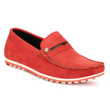 HAUTTON Red Casual Genuine Leather Sneakers for Men