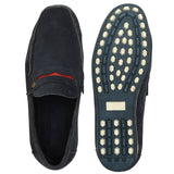 HAUTTON Blue Casual Genuine Leather Sneakers for Men