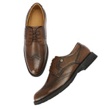 HAUTTON New Premium Formal Brougue Leather Derby Shoes for Men