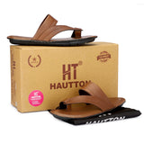 HAUTTON Men's Geniune Leather Casual Padding Slipper | Stylish & Comfortable Slippers / Sandals