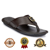 HAUTTON Men's Geniune Leather Casual Padding Slipper | Stylish Comfortable Slippers & Sandals