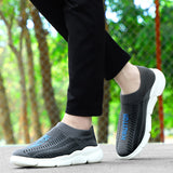 HAUTTON Men's Stylish Light-Weight Breathable Sneakers | Casual Running Ultra Soft Socks Slip-On Padding Walking, Gym Shoes