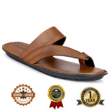 HAUTTON Men's Geniune Leather Casual Padding Slipper | Stylish & Comfortable Slippers / Sandals