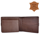 HAUTTON Men's Genuine Leather Wallet | Bi Fold Slim & Light Weight Leather Stylish Casual Wallet Purse with Card Holder Compartment | Brown