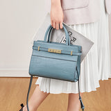 HAUTTON PREMIUM COLLECTION GENIUNE LEATHER HANDBAG BLUE SERIES FOR WOMEN