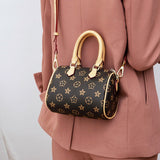 HAUTTON Women Cream and Brown Leather Hand-held Bag