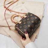 HAUTTON Women Cream and Brown Leather Hand-held Bag