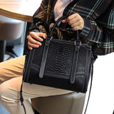 HAUTTON Women Genuine Leather Black Handbag