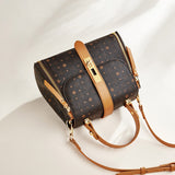 HAUTTON Women Cream and Brown Leather Hand-held Bag