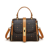 HAUTTON Women Cream and Brown Leather Hand-held Bag