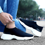 HAUTTON Men's Stylish Light-Weight Breathable Sneakers | Casual Running Ultra Soft Socks Slip-On Padding Walking, Gym Shoes