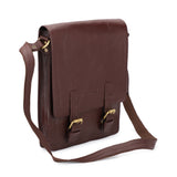 HAUTTON Unisex Geniune Leather Laptop Messenger Cum Sling I-Pad Bag | Crossbody Strap Bag for Men & Women