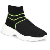 HAUTTON Men's Stylish Light-Weight Breathable Casual Sneakers | Ultra Soft Padding Socks Slip-On Running & Gym Shoes