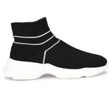 HAUTTON Men's Stylish Light-Weight Breathable Casual Sneakers | Ultra Soft Padding Socks Slip-On Running & Gym Shoes