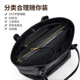 HAUTTON Women Genuine Leather Black Stylish Handbag