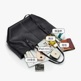 HAUTTON Women Genuine Leather Black Stylish Handbag