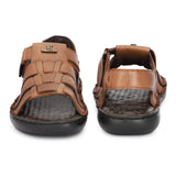 HAUTTON Men's Geniune Leather Stylish Padding Slipper | Casual & Comfortable Sandals