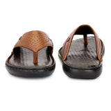 HAUTTON Men's Geniune Leather Stylish Padding Slipper | Casual & Comfortable Slippers/Sandals