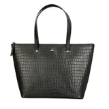 HAUTTON Women's Premium Geniune Leather Large Handbag | Hand-held Bag | Ladies Leather Purse with Zipper Closure.BLACK COLOR