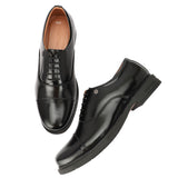 HAUTTON New Premium Formal Leather Derby Shoes for Men (Black