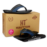 HAUTTON Men's Geniune Leather Stylish Padding Slipper | Casual & Comfortable Slippers / Sandals
