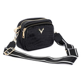 HAUTTON Genuine Leather Latest Black Ladies Sling/Travel Bag