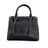 HAUTTON Women Genuine Leather Black Handbag