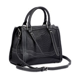 HAUTTON Women Genuine Leather Black Handbag
