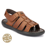 HAUTTON Men's Geniune Leather Stylish Padding Slipper | Casual & Comfortable Sandals