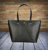 HAUTTON Women's Premium Geniune Leather Large Handbag | Hand-held Bag | Ladies Leather Purse with Zipper Closure.BLACK COLOR