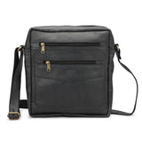 HAUTTON Genuine Leather Black Unisex Messenger Bag