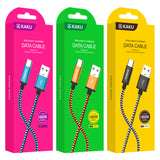 STIYA KAKU  KSC 107 TAIFENG  Nylon Braided Unbreakable Charging Cable or Micro USB Data Cable for Charging and Data Sync (2021)