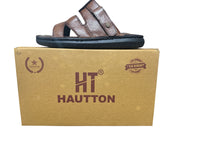 Hautton Men Geniune Leather Stylish and Comfortable Comfy Padding Slipper