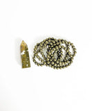 PRAK KINYUED Pyrite Gemstone Unisex Bracelet Timeless Strength , Modern Spirit