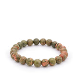 Prak Kinyued Healing Natural Unakite Stone Bracelet- Unisex Bracelet For Peace And Support Health Care