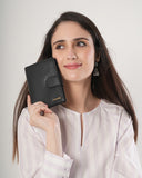 HAUTTON Classic Geniune Leather Unisex Passport Holder Credit Card Wallet