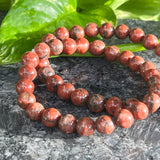Prak Kinyued Natural Red Jasper Bracelet For Unisex For Vitality And Independence