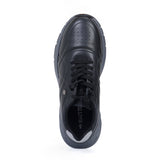 HAUTTON Genuine Leather Casual Sneakers for Men | Premium Leather Lace-Up Shoes | Cushioned Comfort Sole | Lightweight Everyday Walking Shoes | Black