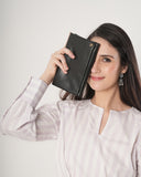 Hautton's genuine leather unisex
wallet cum passport and credit card long wallet