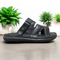 Hautton Men Geniune Leather Stylish and Comfortable Comfy Padding Slipper